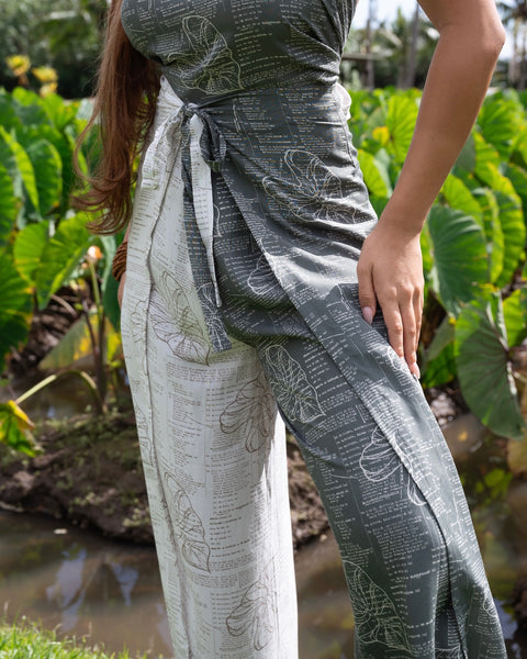 Moʻokūʻauhau Hapa Wrap Pant | Lotus and Lime
