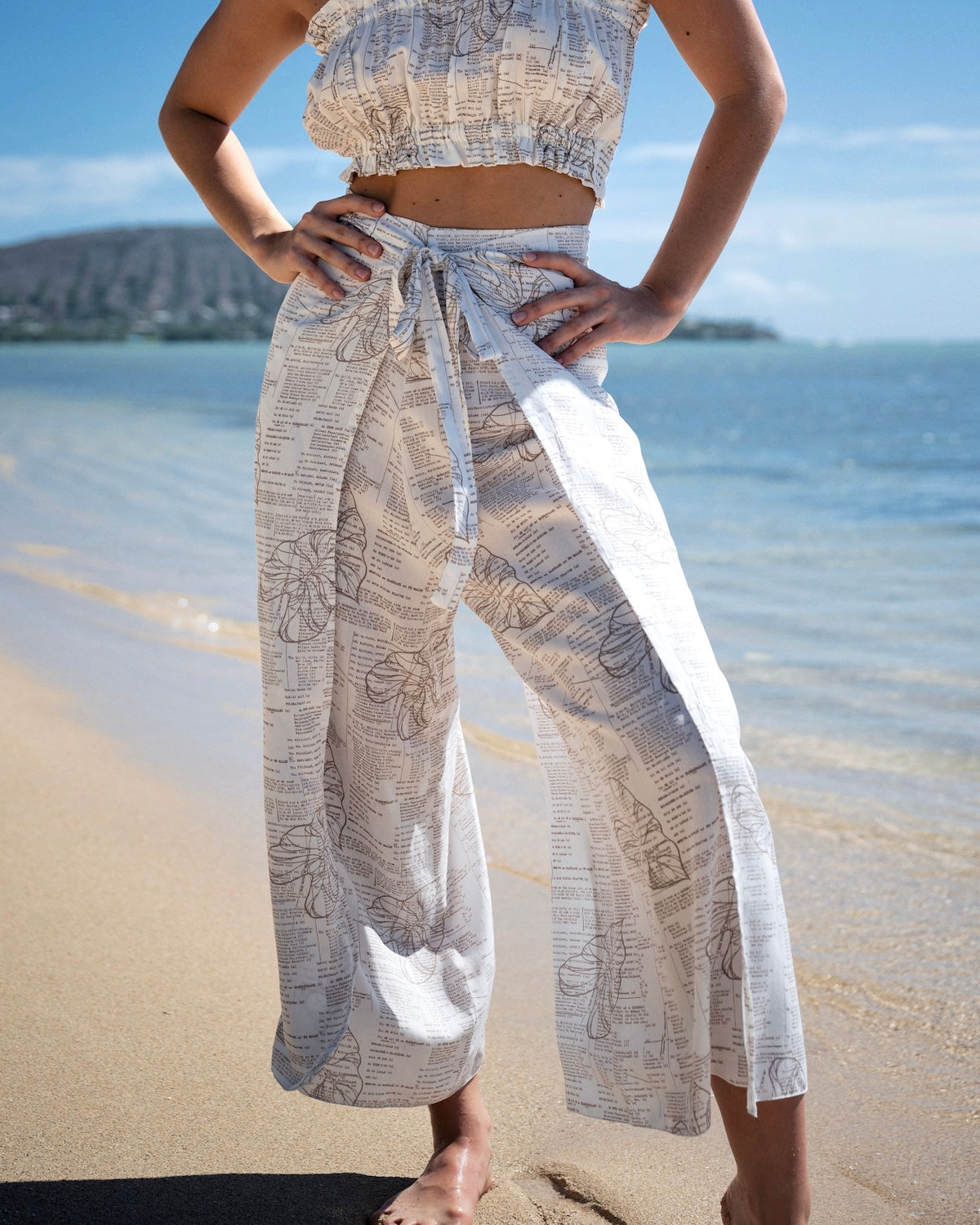 Moʻokūʻauhau Wrap Pant | Lotus and Lime
