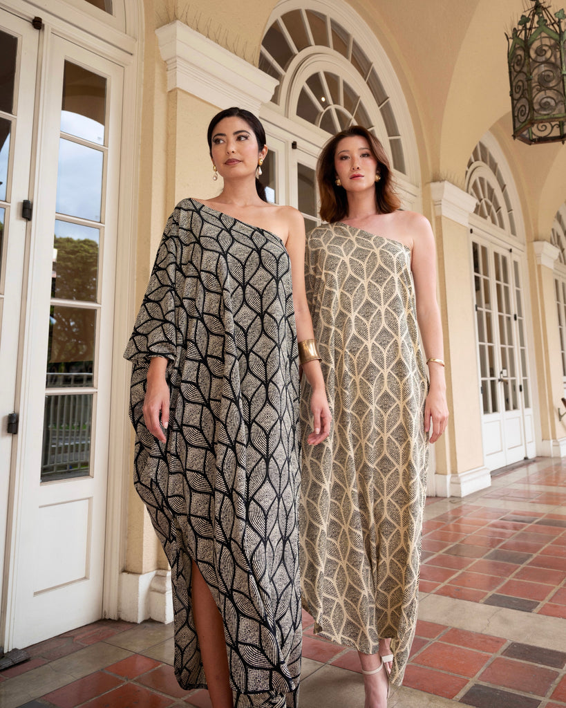 Ihe Hau One Shoulder Maxi Dress