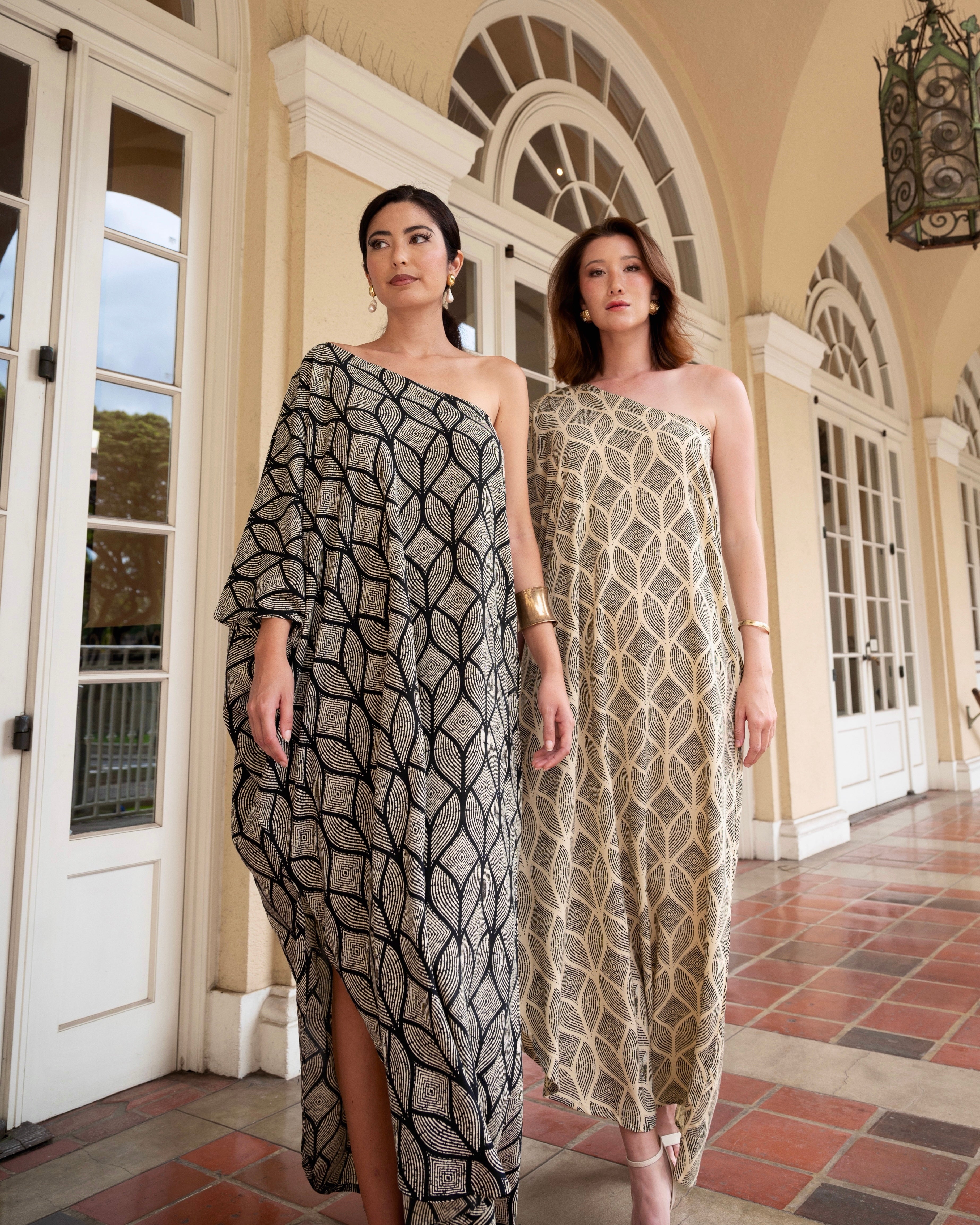 lotus maxi dress Ihe Hau One Shoulder Maxi Dress